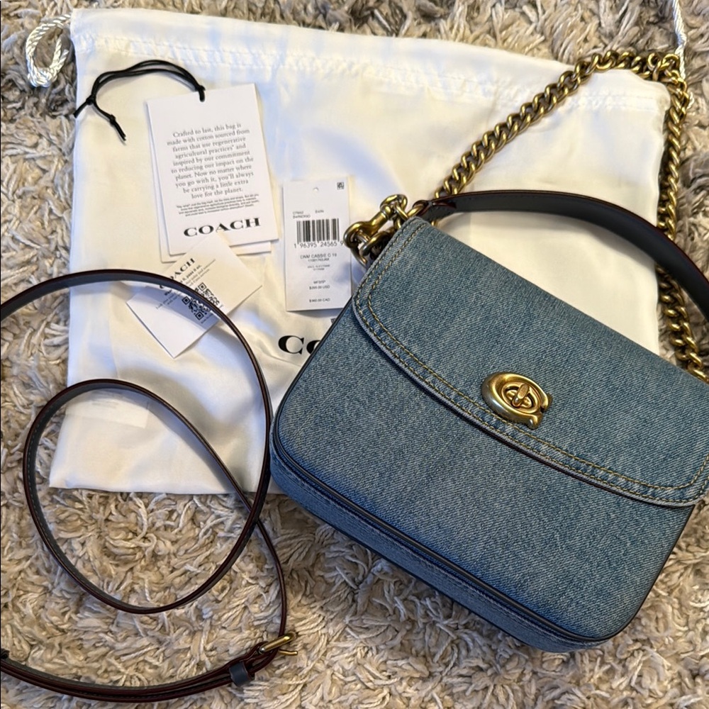 Coach Blue Denim Crossbody Bag